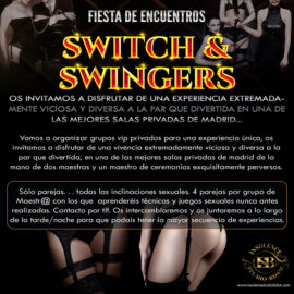 Fiesta de encuentros «Swith & Swingers» en Madrid Centro…